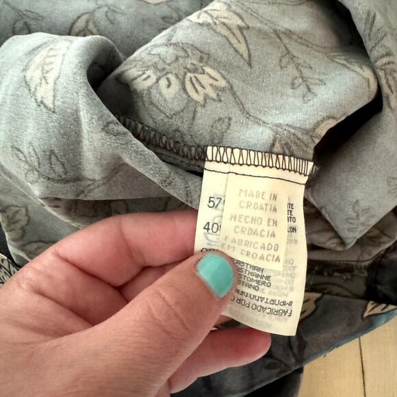 VTG Stefanel Teal Blue Silky Dress Women's Size Small - Picture 5 of 7